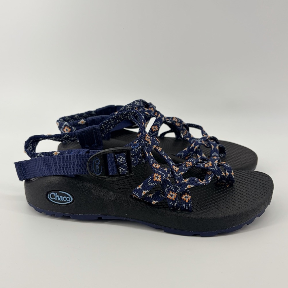 Chaco Z Cloud‎ X2 Women Size 6 US Adjustable Strap Blue Aztec Geometric Sandals